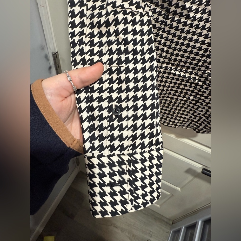 Ralph Lauren Black and White Houndstooth Blouse - Picture 5 of 5